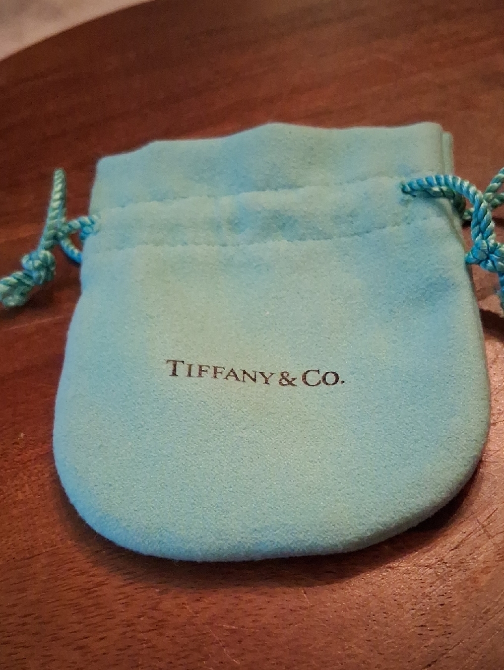 Tiffany & Co. Light Blue Velvet Drawstring Pouch